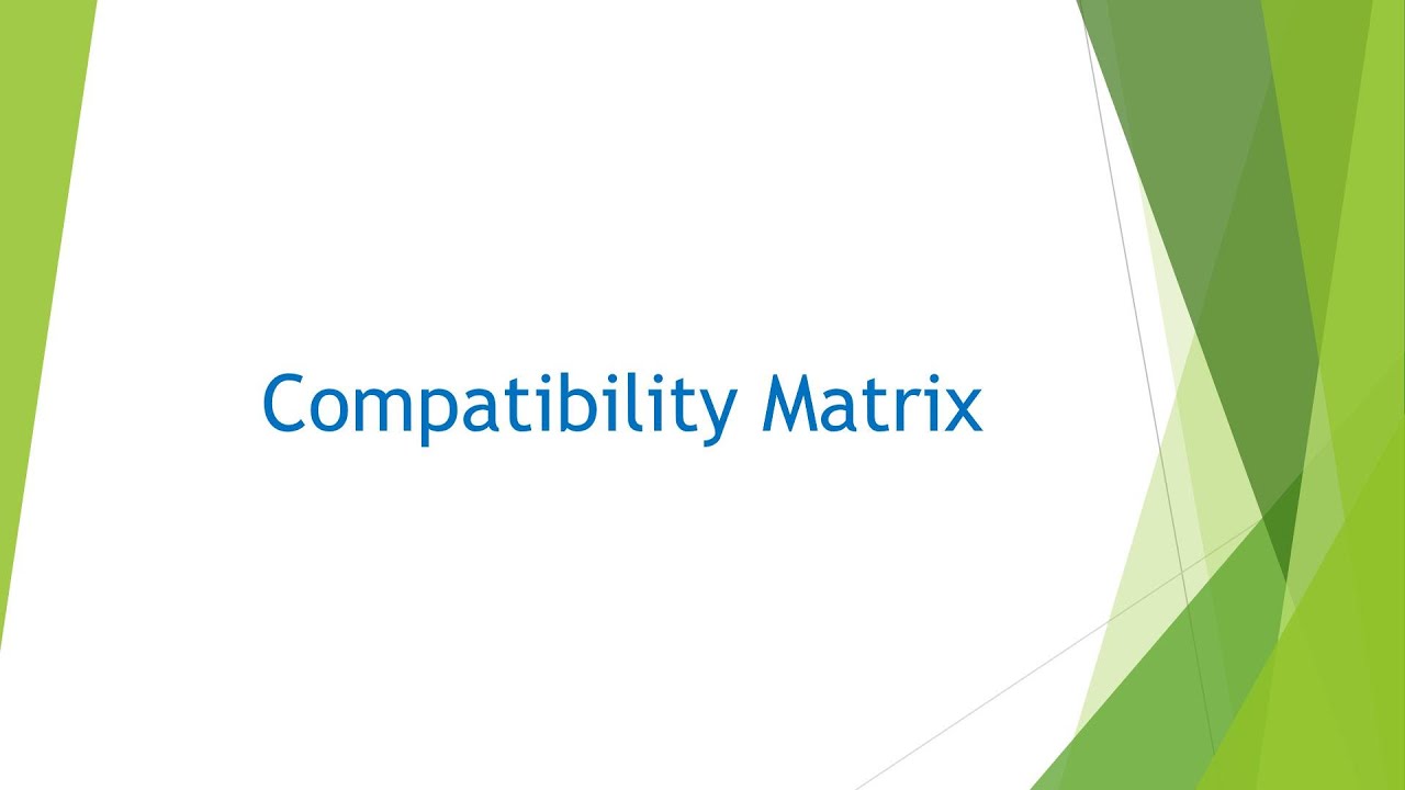 Compatibility Matrix - YouTube