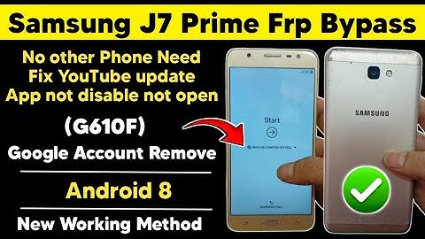 Samsung J7 Prime Frp | G610F Google Account Remove Android 8 | Frp Bypass Samsung Working Method