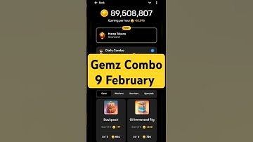 Gemz Daily Combo Today 9 February Daily Combo Today #gemz #combo #airdrop