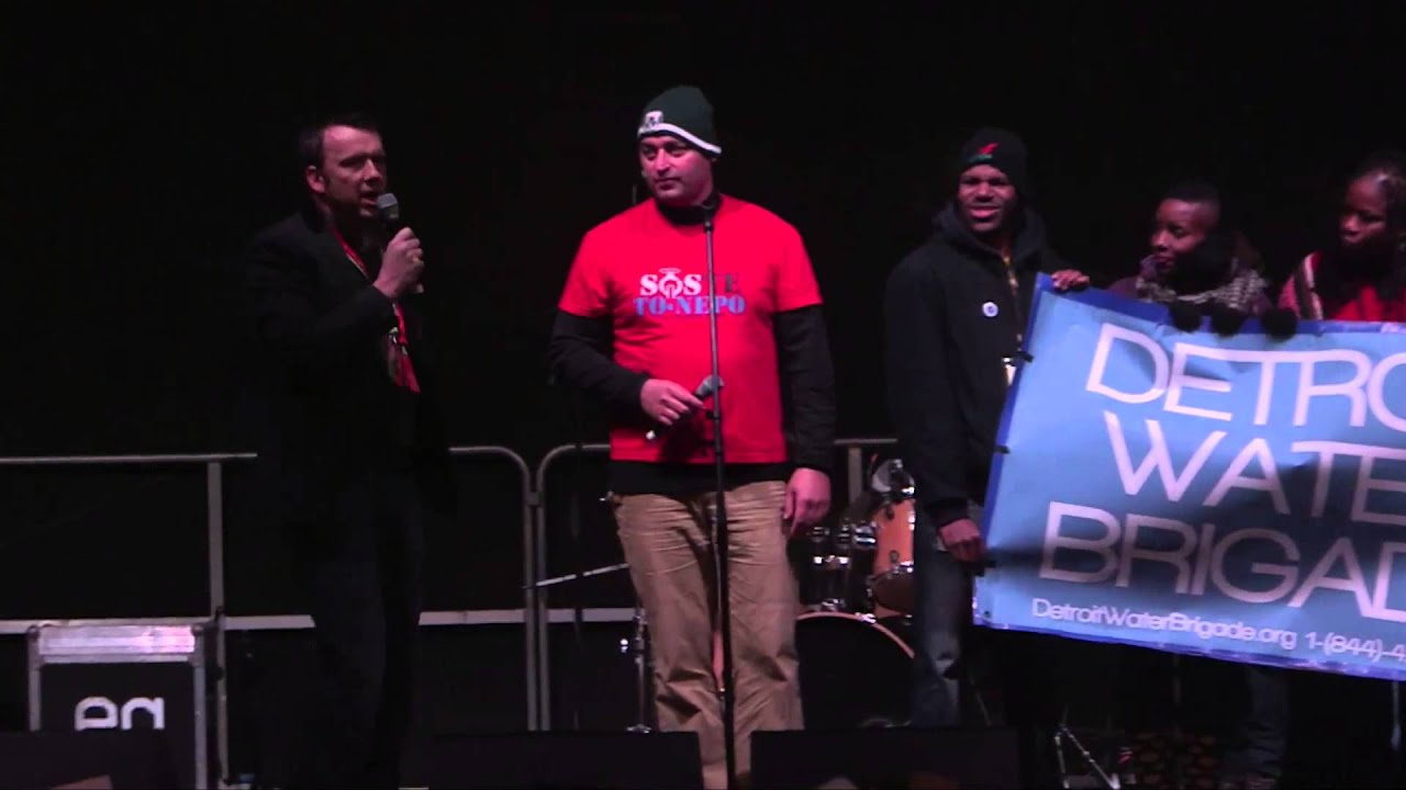 Detroit Water Brigade & Greek Water activists at R2W Dublin