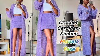 Crochet Duster Cardigan/Kimono/Coverup Tutorial. Mohair Yarn #crochet #crochettutorial #mohair