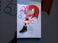 Drawing Knuckles In 4 Styles With Posca Markers | Part 4 #posca #art #sonic #knuckles #shorts #viral