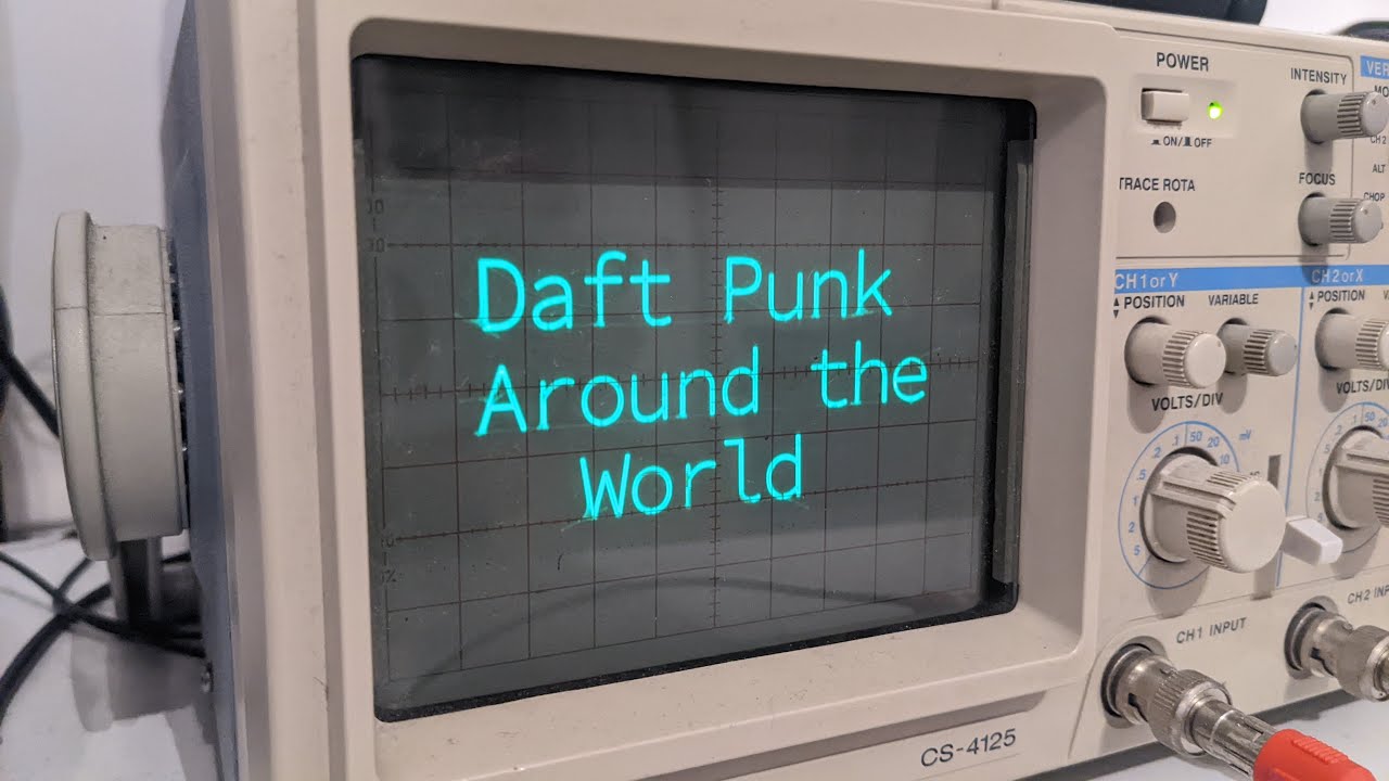 Daft Punk Around the World Oscilloscope Music YouTube