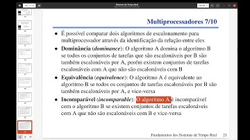 19.2. Tópicos Adicionais sobre Sistemas de Tempo Real (parte 2 de 6) - Multiprocessadores