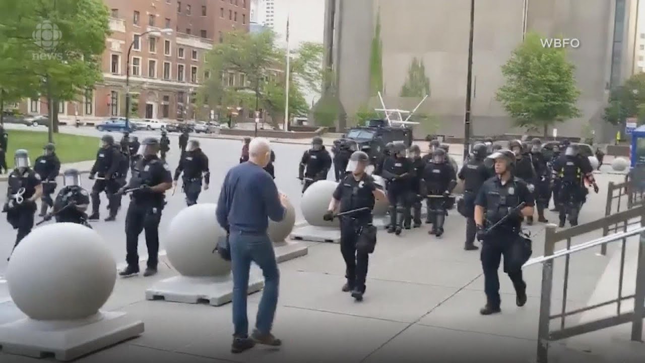 Video at Buffalo protest shows police pushing 75-year-old man