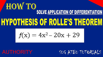 Hypothesis of Rolle