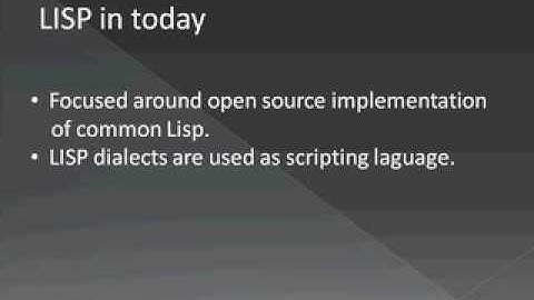 Evaluation of LISP progrmming LanguageSLIIT