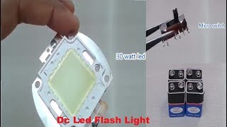 How To Make High Power Dc Led Flash Light | 5 minute Jugaar