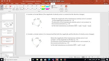 Bac 11 SS: Motion of a particle in a plane ( Video 9 tangential normal acceleration)