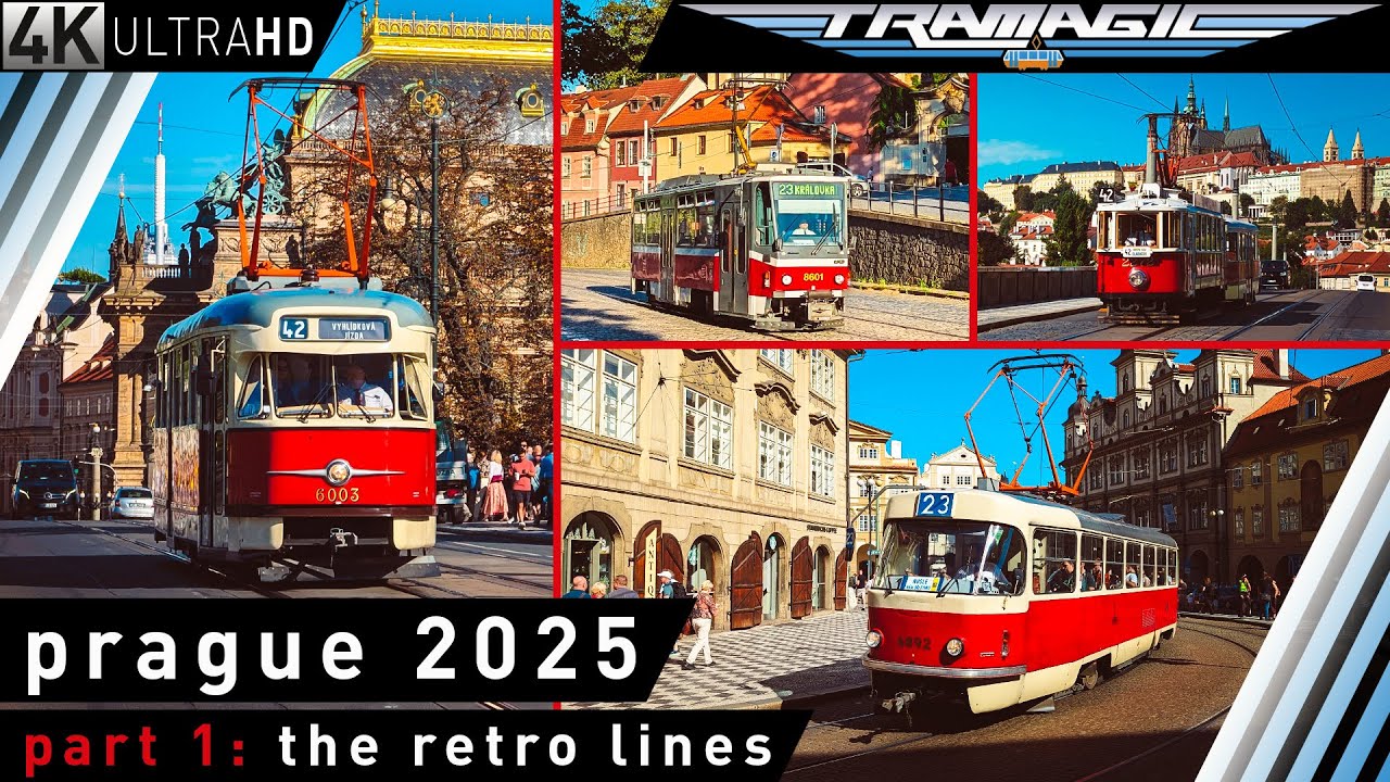 Прага 2025 — Часть 1: Ретро-линии | 4K