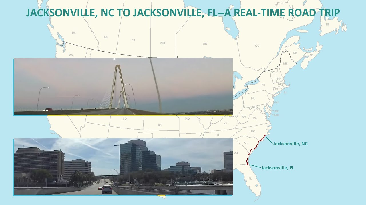 Jacksonville, NC to Jacksonville, FL A Complete RealTime Road Trip