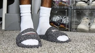Balenciaga Grey Furry House Slides | Unboxing & On Foot Review!