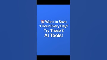 3 AI Tools That Save 1 Hour Daily ⏰ (Must-Try!) #AI #Productivity #ChatGPT #TimeSaving #aitools