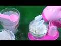 Cara membuat playdough dari tepung dengan mixer mainan - how to make playdough with flour