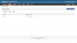 OpenCart Lesson 10: Information Pages