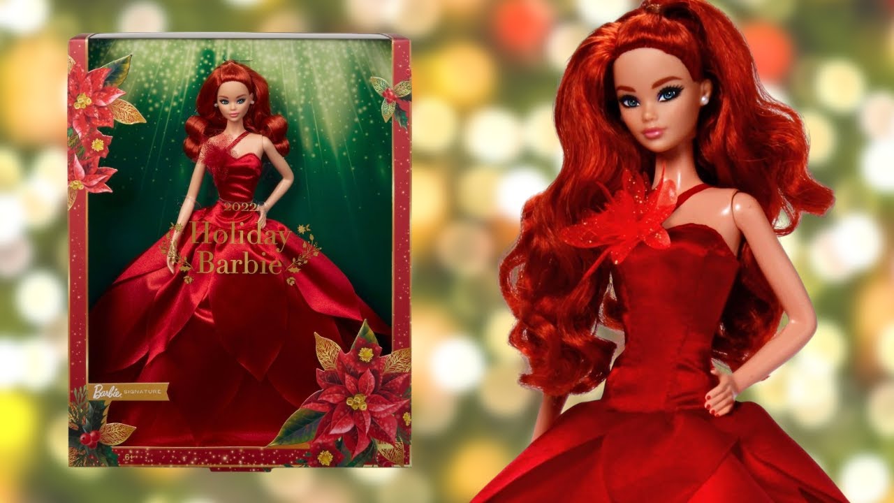 🎄UNBOXING🎄NEW 2022 Red Hair Holiday Barbie Doll Review! YouTube