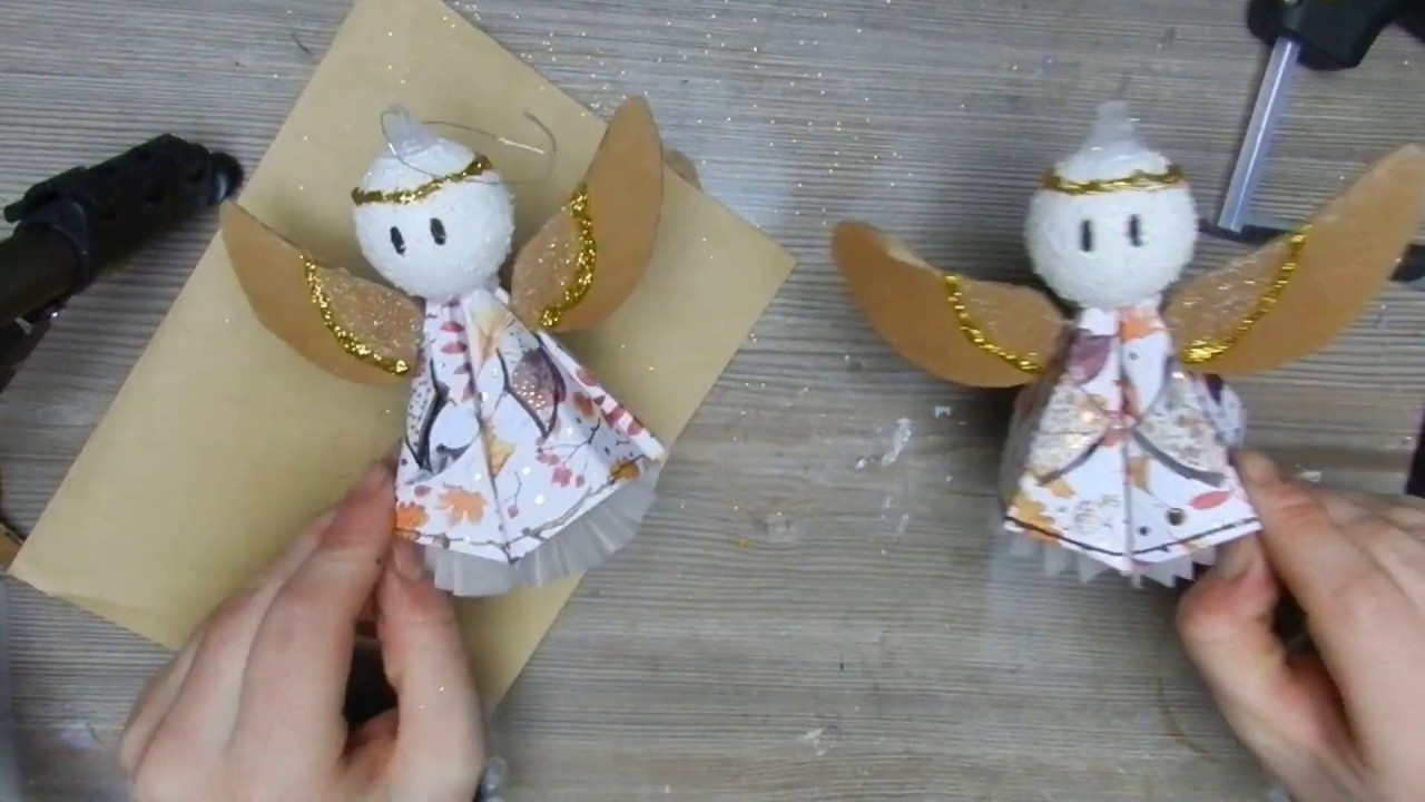 Ange de Noël en papier - YouTube