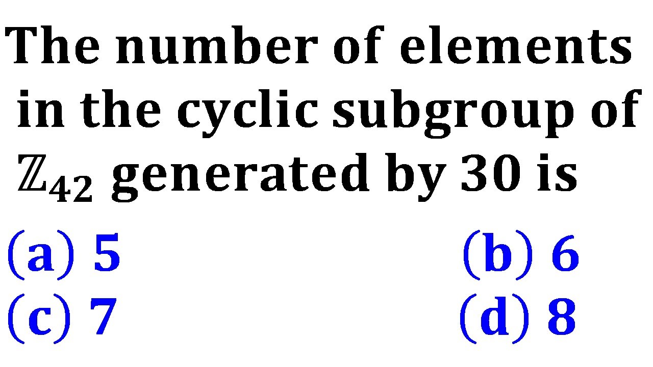 Число элементов в циклической подгруппе Z42, порожденной 30