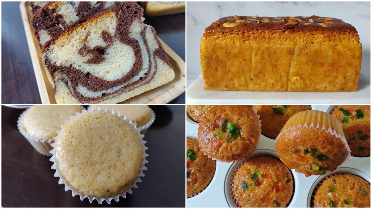 4 Eggless Tea Cakes | Marble Cake | Mawa Cake | Tutti Frutti Cupcake | Cardamom Cupcake | Best Bites
