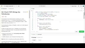 LeetCode ||Weekly Contest 420||Check if DFS Strings Are Palindromes||JAVA
