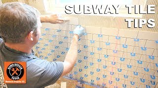 How to Tile a Shower Wall...Subway Tile Tips on a Window Wall  by Home Repair Tutor