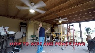 HOW TO INSTALL OUTSIDE CEILING FANS ***WITH CONDUIT*** DIY!!!
