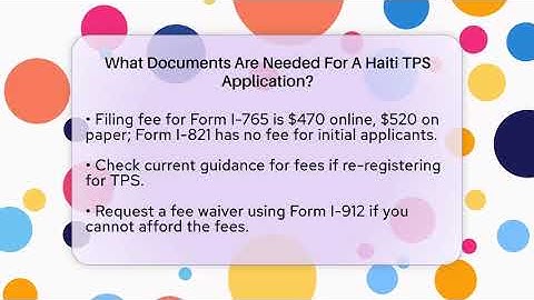 What Documents Are Needed For A Haiti TPS Application? - US Citizenship Immigration Guide