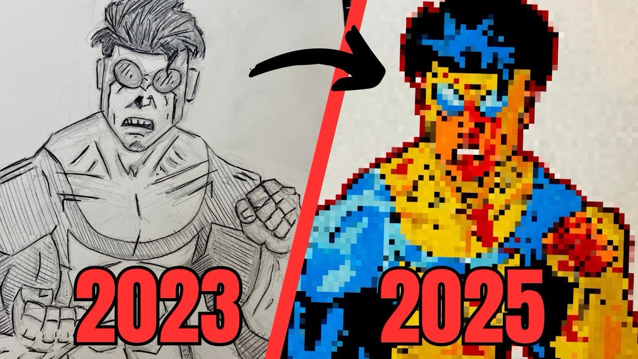 Redrawing my old art (part 2) - YouTube
