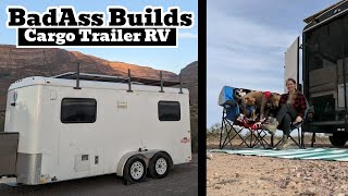 A Female Nomad's Cozy Cabin on Wheels  Cargo Trailer Conversion