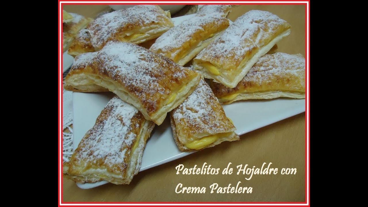 Pastelitos de hojaldre con Crema Pastelera receta fácil