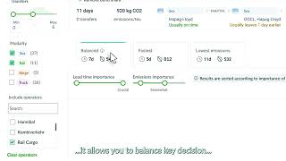 Set filters for container route optimization