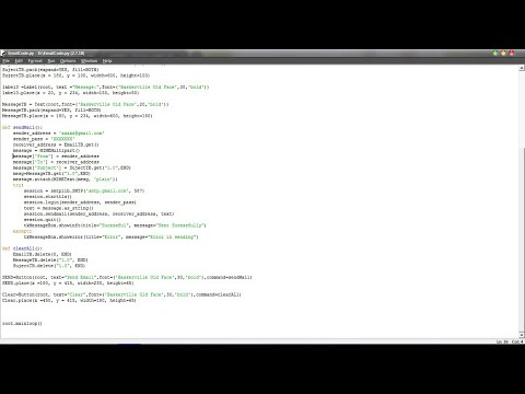 Sending Email Using Python | Email Sender | Python