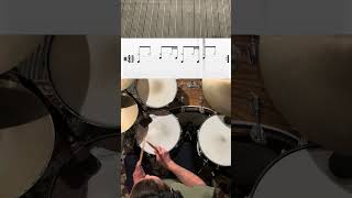 🥁 Intersperse 16th note snare and bass drum rhythms 🎶 #basicdrumlessons