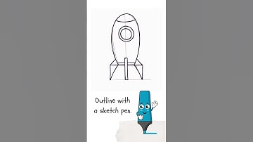 #howtodraw a Rocket #easydraw #artforkids #stepbystepdrawing  #drawingtutorials