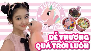 Bảo Ngọc thích thú với tiệm trà sữa màu hồng Furuso