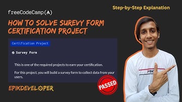 How to solve freeCodeCamp Survey Form Project
