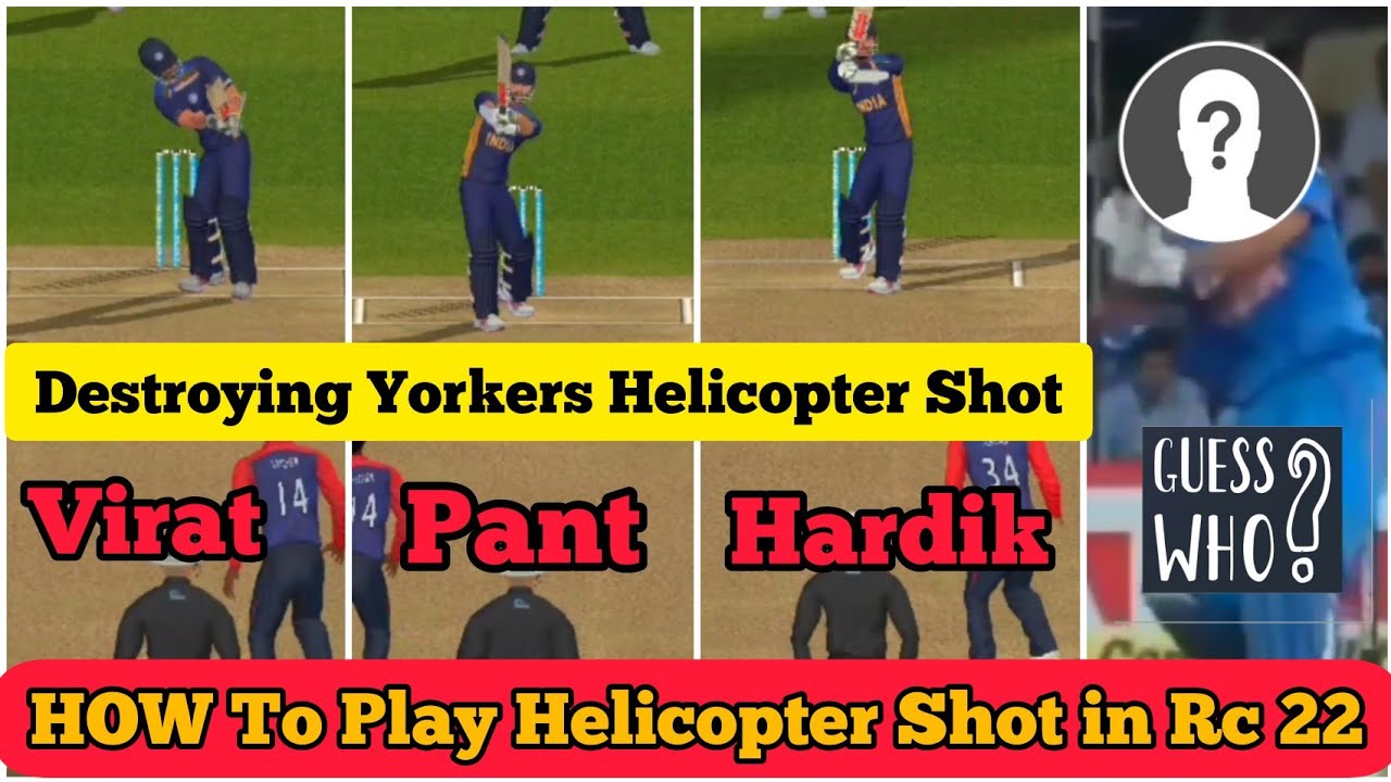 How To Play Helicopter Shot in RC 22🏏 || Destroying Yorkers 🥳|| Batting ...