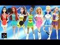 Play Doh Disney Princess Ariel Belle Tiana in Cheerleader Costumes