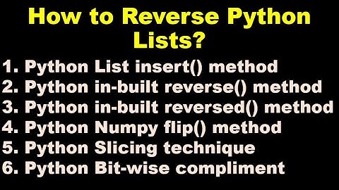 Python 3 Basics # 4.3 | How to reverse Python Lists?