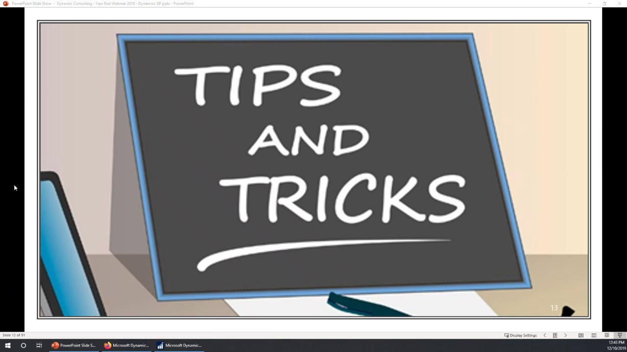 Year End Tips and Tricks for Dynamics GP - by Dynamic Consulting 2019 ...