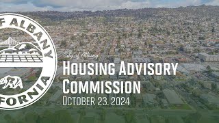 Housing Advisory Commission - Oct. 23, 2024