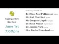 Spring 2021 Recitals June 1st 7:00pm