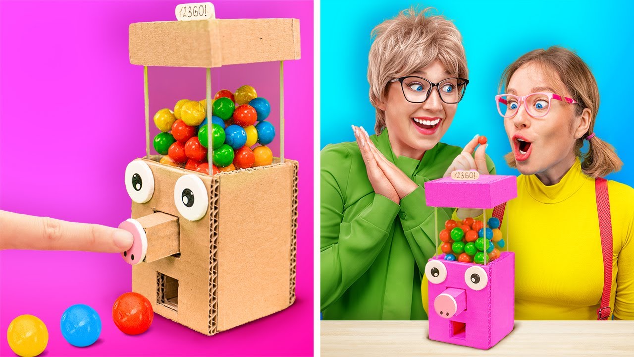 ⁣TOLLE ERZIEHUNGS-HACKS MIT PAPPE || DIY-Süßigkeitenspender! Tricks für clevere Eltern von 123 GO!