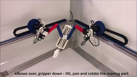 Two limbs six dof parallel robot ATARIGI. Experimental System.