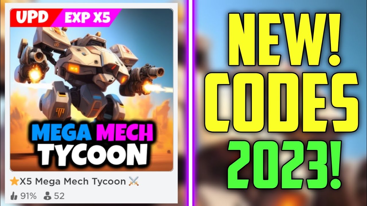 Mega Mech Tycoon Codes - Roblox December 2023 