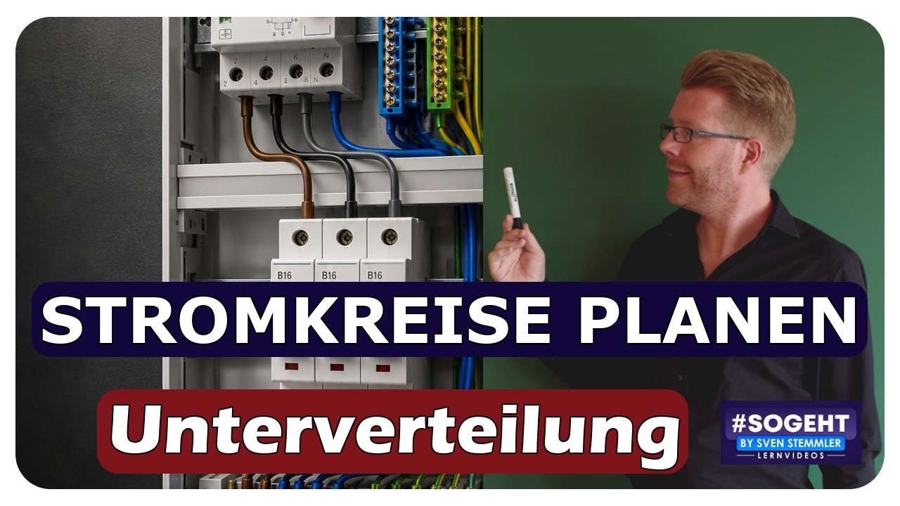 Vorschaubild zum Lernvideo "So planst du eine echte Unterverteilung mit RCD und LS-Schaltern richtig"