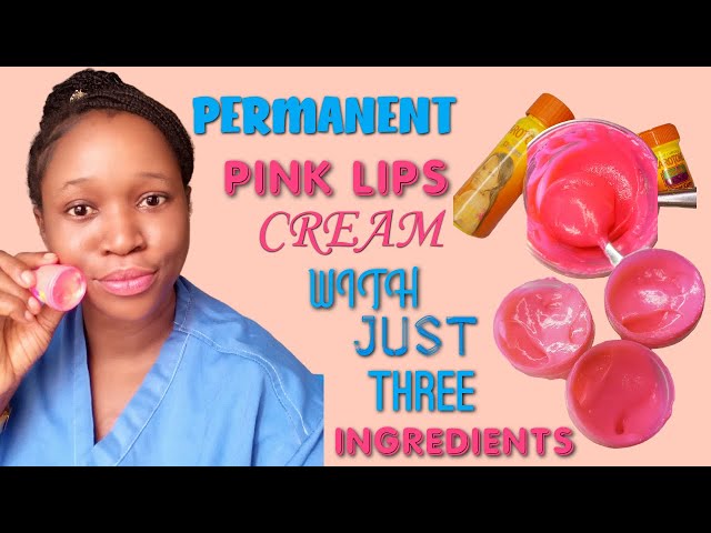 7 DAYS PERMANENT PINK LIPS FOR DRY & DARK LIPS |DIY PINK LIP CREAM WITH 3 INGREDIENTS #pinklips #diy