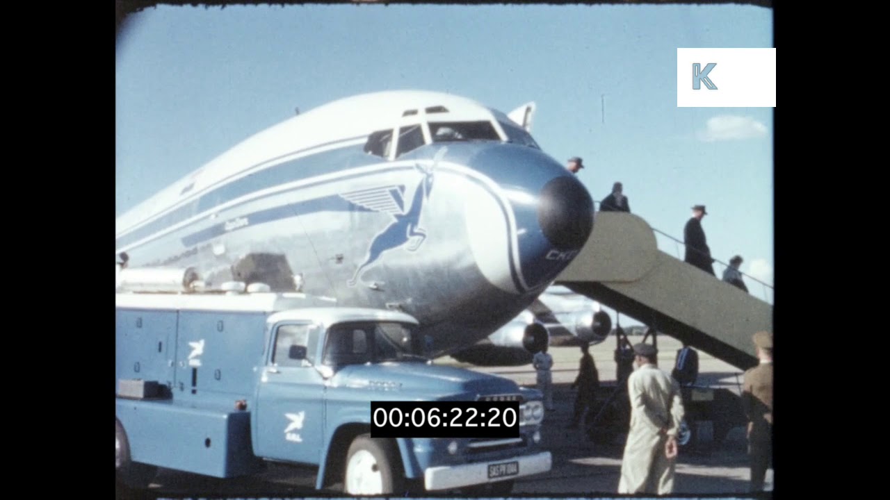 1950s, 1960s Johannesburg Airport, South Africa, 16mm YouTube