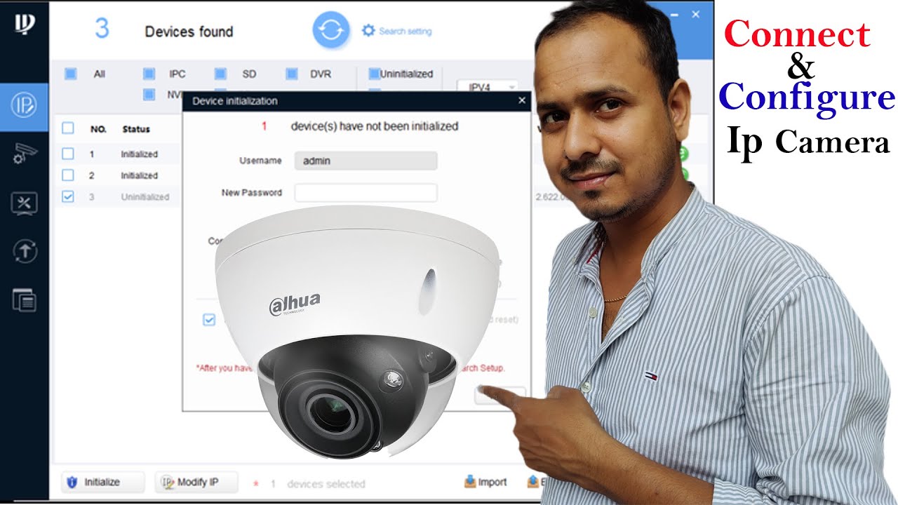 How to Initialize Dahua IP Camera | Add IPC IN NVR - YouTube