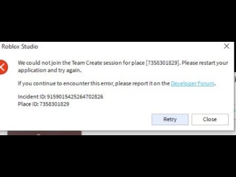 Immediate failure upon trying to join any team create session - Studio Bugs  - Developer Forum
